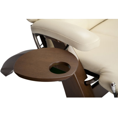 Accessory Table with Cup Holder Human Touch Finish Walnut