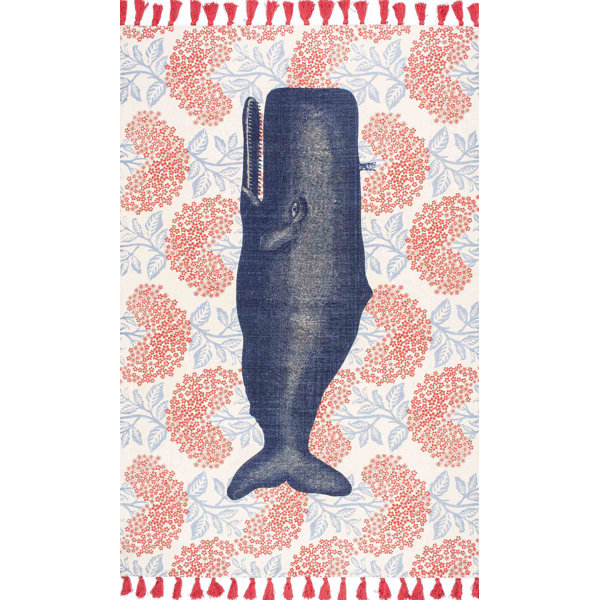 Blue/Red Area Rug by Thomas Paul