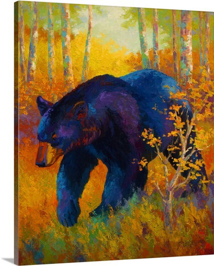 Great Big Canvas Into Spring Bear By Marion Rose Painting Print On