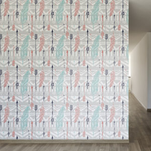 Feathers and Arrows Print Removable 8' x 20