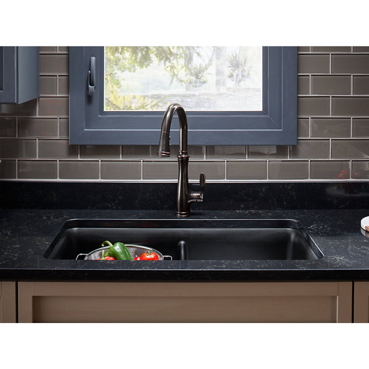 Bellera Pull Down Single Handle Kitchen Faucet with Handle and Supply Lines
