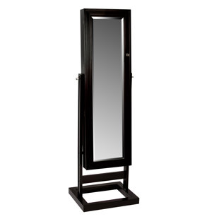 Fully Locking Jewelry Armoire Wayfair Verona Mirrored Jewelry Armoire