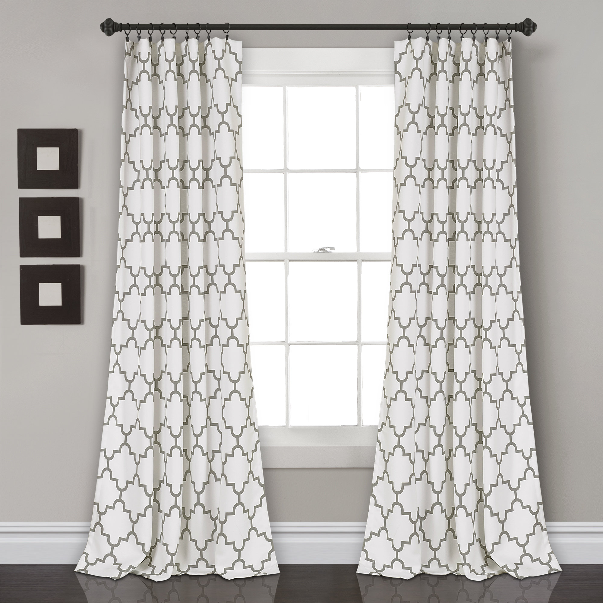 Darby Home Co Raychel Geometric Room Darkening Rod Pocket Curtain