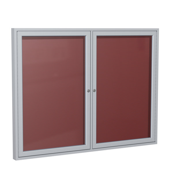 Ghent 2 Door Enclosed Vinyl Letter Board with Satin Aluminum Frame by Ghent| @ $562.32