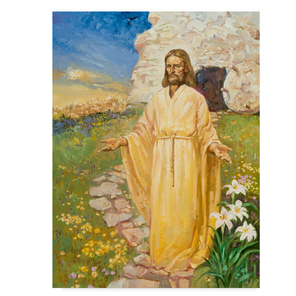 Trademark Art Jesus Has Risen Oil Painting Print On Wrapped