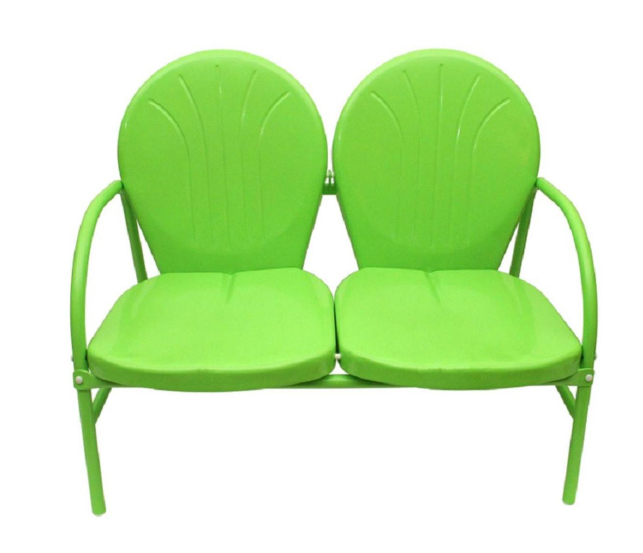 Laude Run Atnip Outdoor Retro Metal Double Glider Bench Wayfair Retro Metal Double Glider Bench