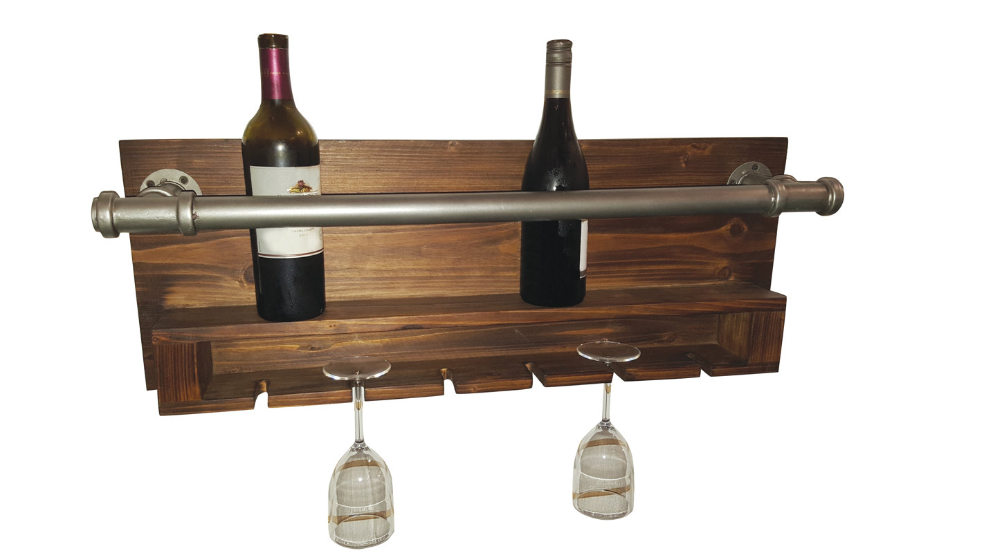 Trent Austin Design Industrial 2 Bottle Wall Mounted Wine Rack