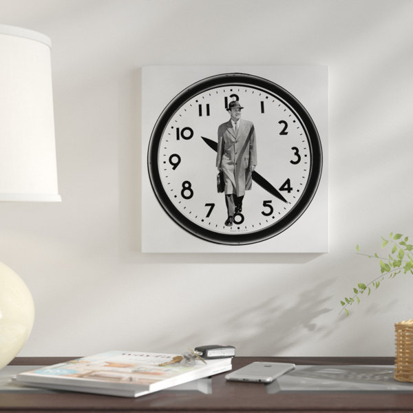 East Urban Home 1960s 1950s Montage Business Man On Clock Face