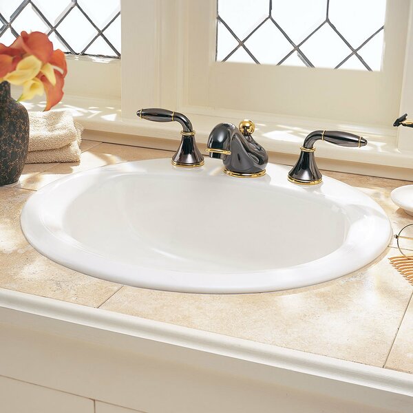 Retrospect Ceramic Circular Drop-In Bathroom Sink with Overflow by American Standard