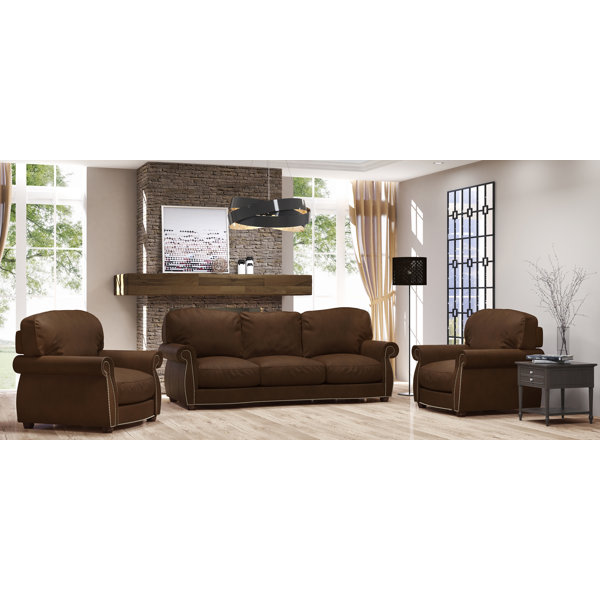 Tiffany 3 Piece Leather Living Room Set By Westland And Birch Fresh