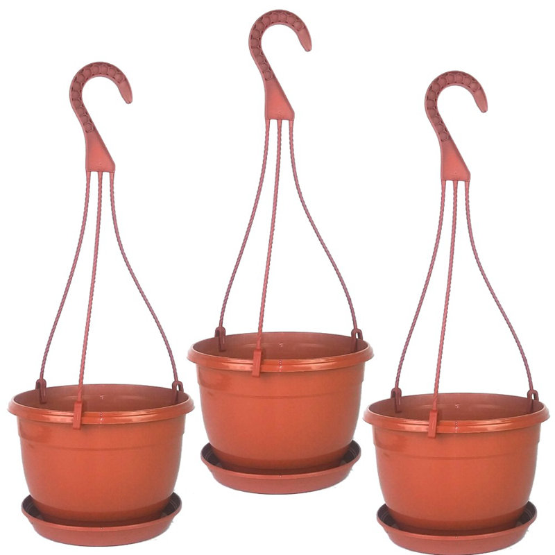 Alcott Hill Robby 9Piece Plastic Hanging Planter Set