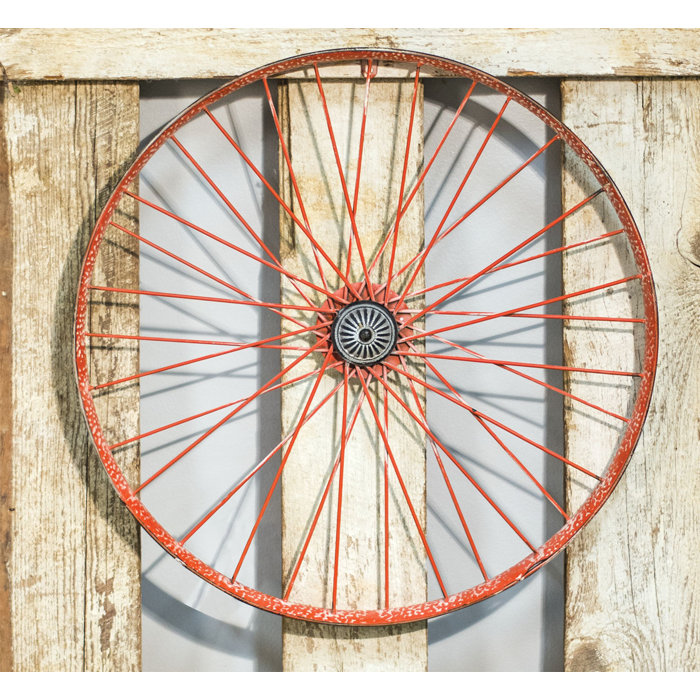 Williston Forge Metal Wagon Wheel Wall Decor Reviews Wayfair