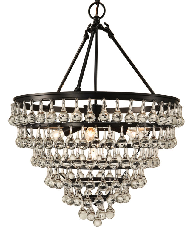 Elco Tear Drop 5Light Crystal Chandelier & Reviews Birch Lane