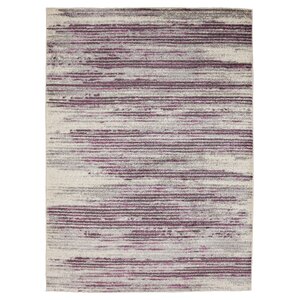 Tierra Stripe Ivory/Purple/Gray Area Rug