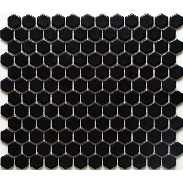 Value Series 1'' x 1'' Porcelain Mosaic Tile in Matte Black by WS Tiles