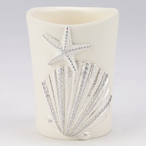 Sequin Shells Toothbrush & Tumbler Holder