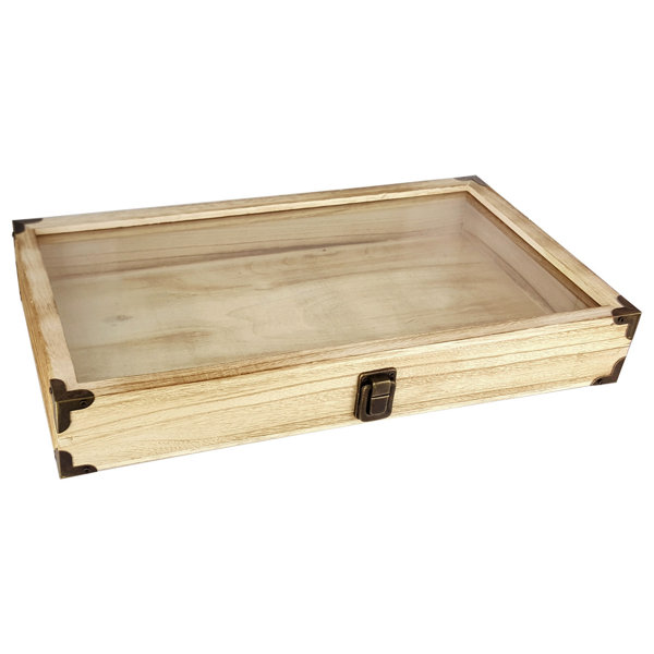 Storage Display Boxes For Marbles X 5 Felt Lined Clear Top 3 1//2”X 7//8”