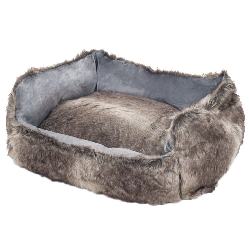 PAW Faux Fur Wolf Dog Bed & Reviews Wayfair