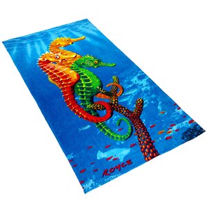 Royce Seahorses Printed Beach Towel