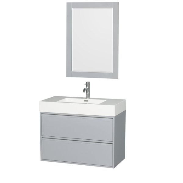 Daniella 35 Single Bathroom Vanity Set with Mirror by Wyndham Collection