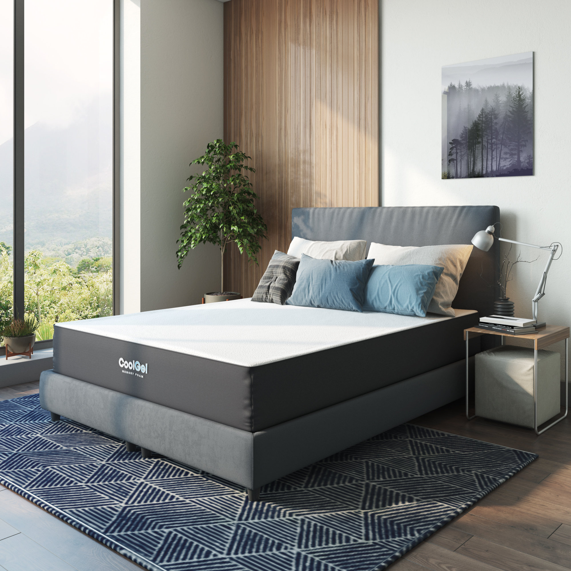 Modern Sleep Cool Gel Memory Foam 6-Inch Mattress Queen Cool Optimal Firm Feel