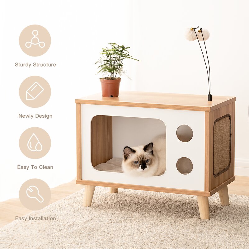 cat bed shaped like TV
