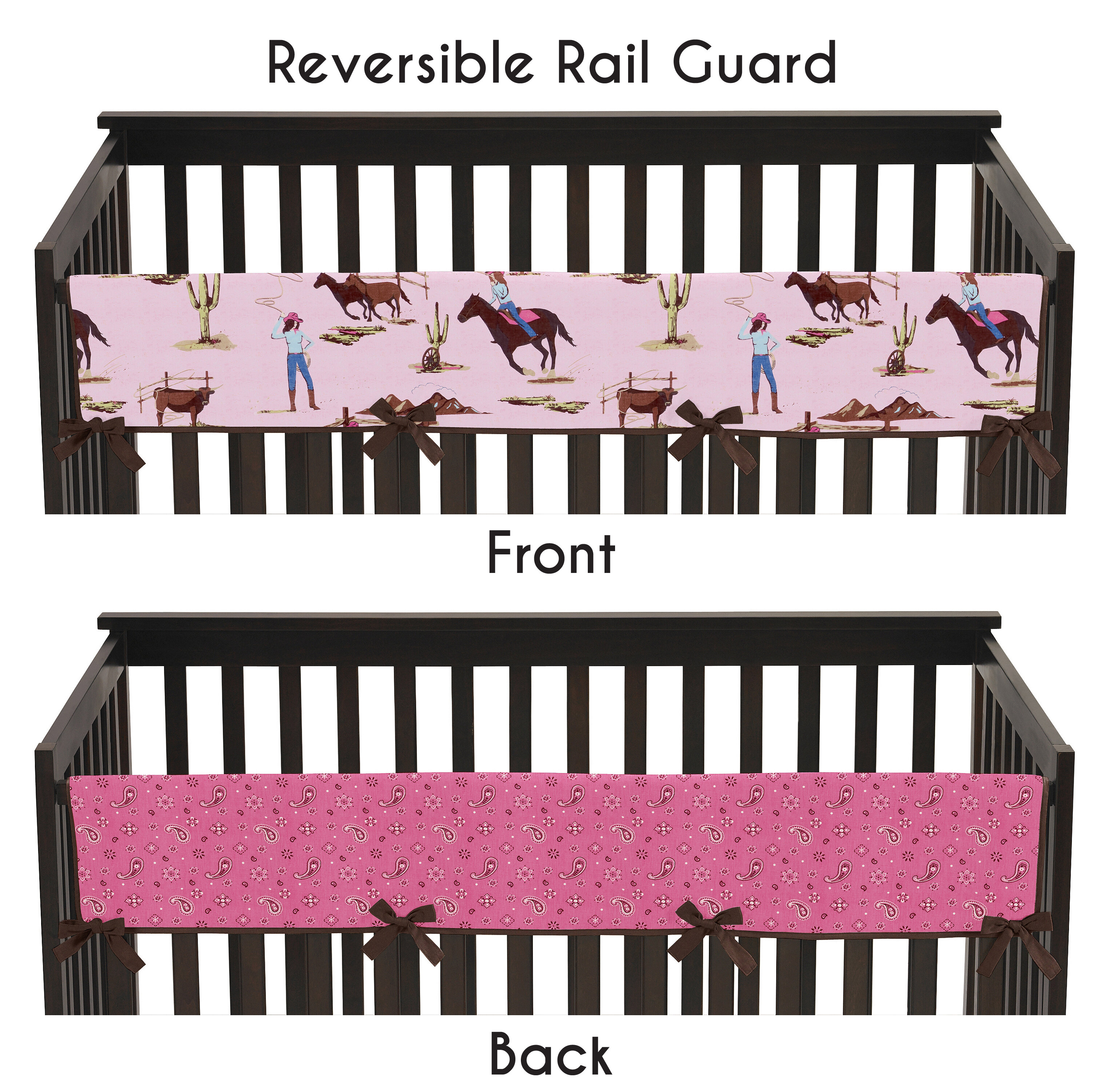 Sweet Jojo Designs Cowgirl Long Crib Rail Guard Cover Wayfair