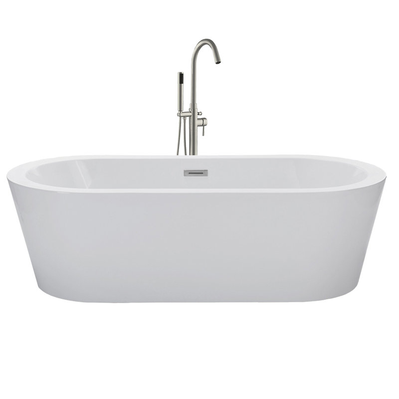 59" x 30" Freestanding Soaking Bathtub