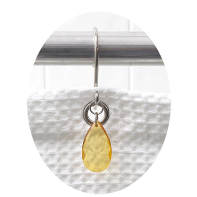 Prism Resin Shower Curtain Hooks Ben and Jonah Color Gold