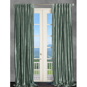 Solid Semi-Sheer Thermal Rod pocket Single Curtain Panel