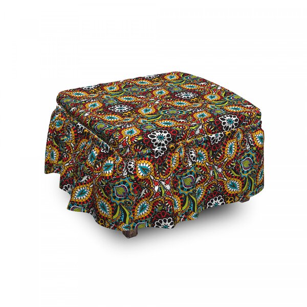 Folklore Ottoman Slipcover (Set Of 2) By East Urban Home