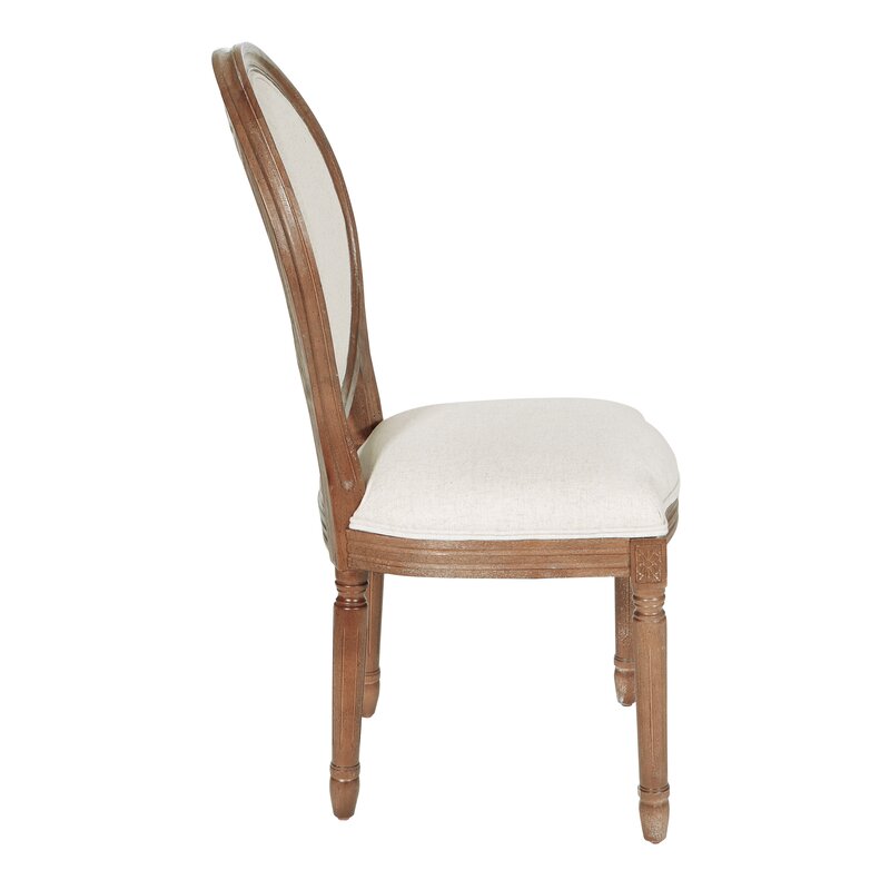 haleigh upholstered king louis back side chair