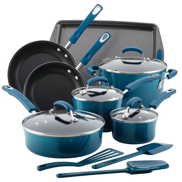 14 Piece Non-Stick Cookware Set by Rachael Ray