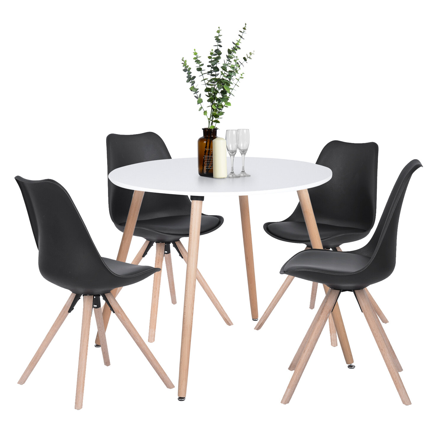 dining sets home  garden black dining set for 2 compact