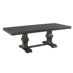 Double Pedestal Kitchen Dining Tables You Ll Love Wayfair Suzann Extendable Dining Table
