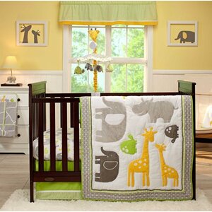 Animal 4 Piece Crib Bedding Set