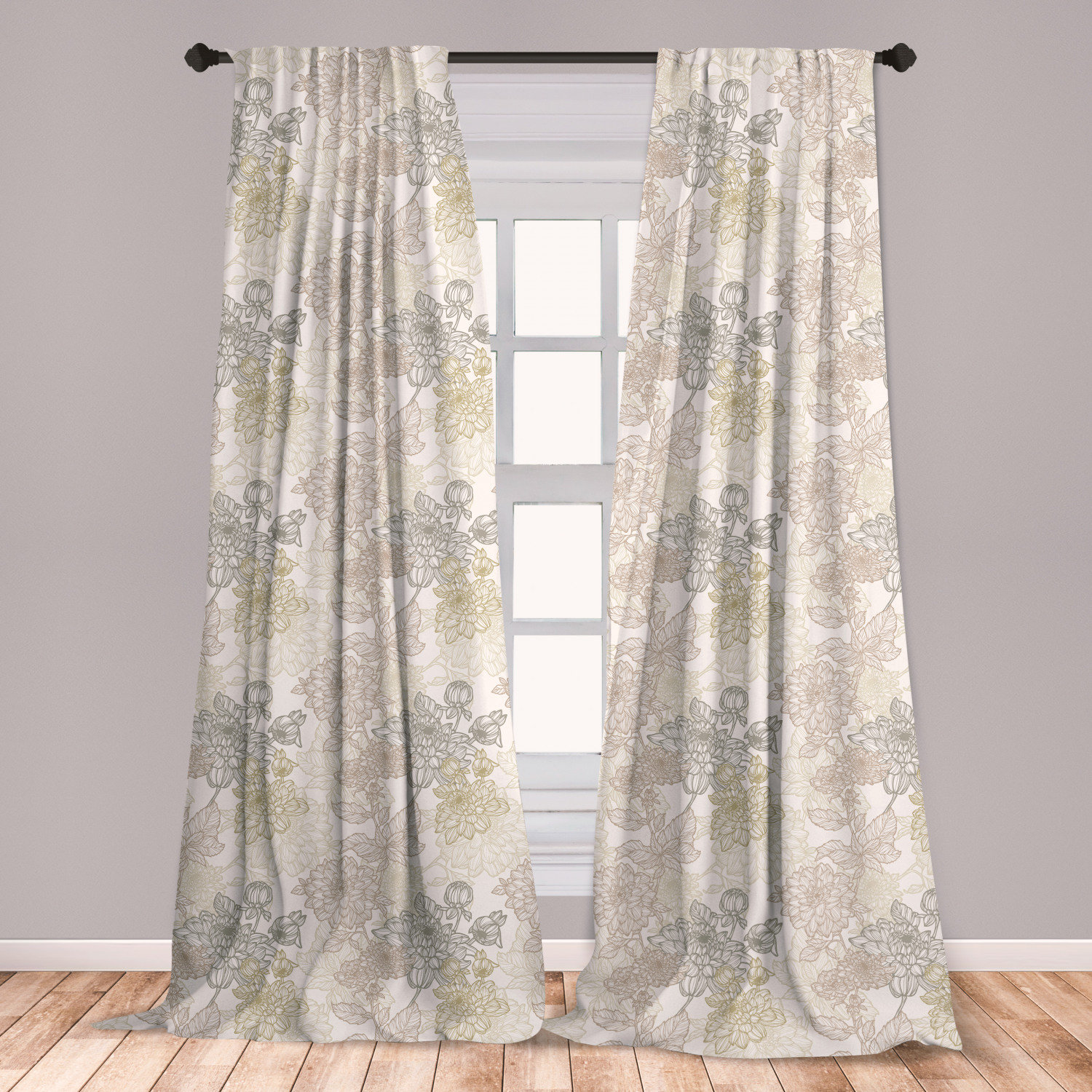 East Urban Home Ambesonne Vintage Curtains Pattern Of East Urban Home Ambesonne Vintage Curtains Pattern Of