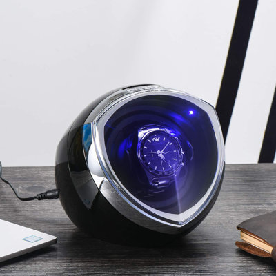 Single Automatic Watch Winder With Quiet Motor 4 Rotation Mode Settings Suitable For MenS And Ladies Wrist Watch Orren Ellis Single Automatic Watch Winder With Quiet Motor 4 Rotation Mode Settings Suitable For MenS And Ladies Wrist Watch Orren Ellis
