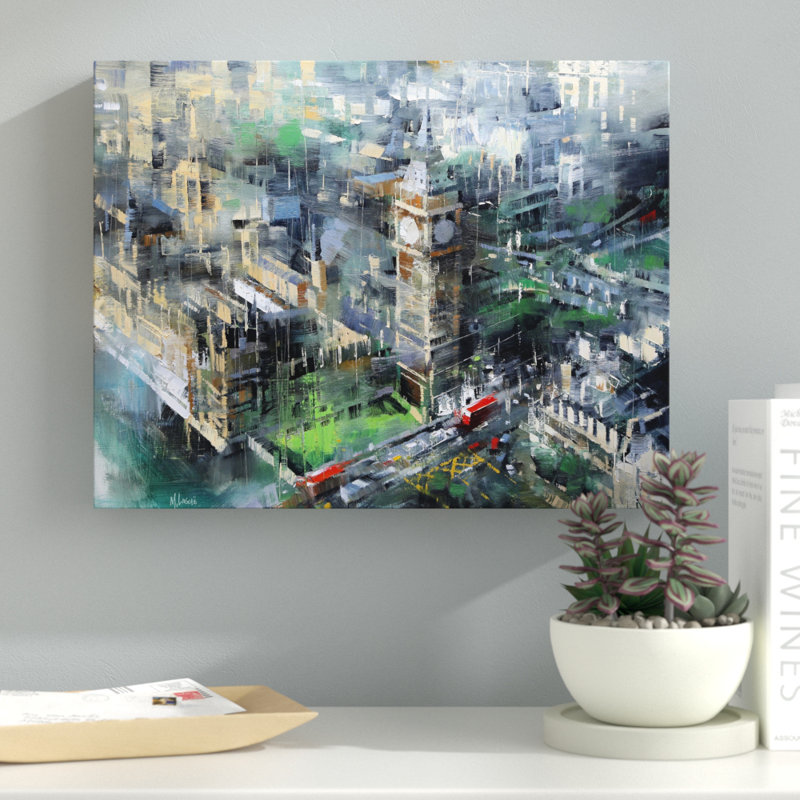 Latitude Run London Green Big Ben Painting Print On Canvas Wayfair