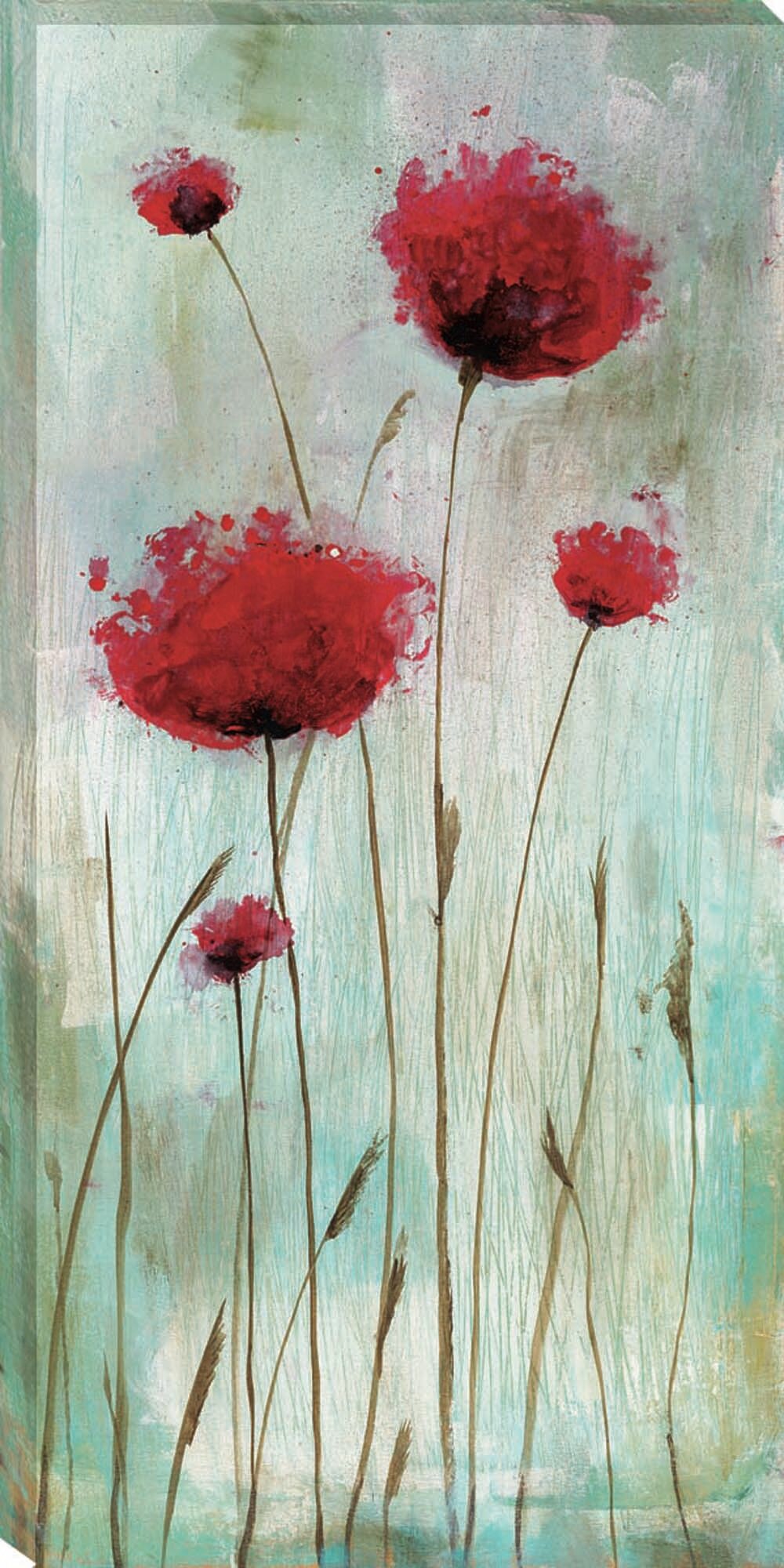 Tangletown Fine Art Splash Poppies I by Catherine Brink Framed Painting ...