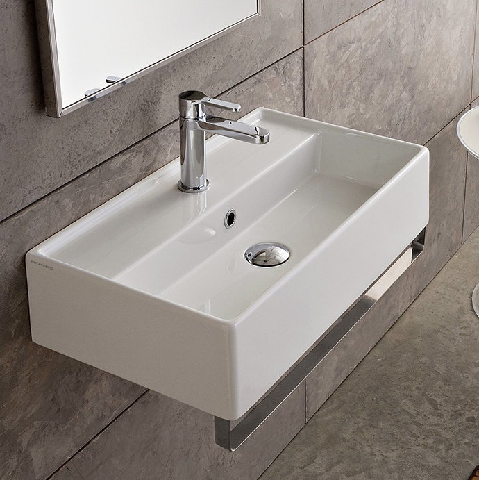 Scarabeo By Nameeks Teorema Ceramic 17 Wall Mount Bathroom Sink Scarabeo By Nameeks Teorema Ceramic 17