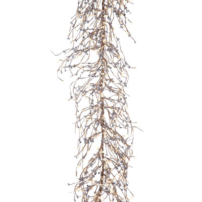 Mini Berry Garland Lark Manor Color: Blue Cream