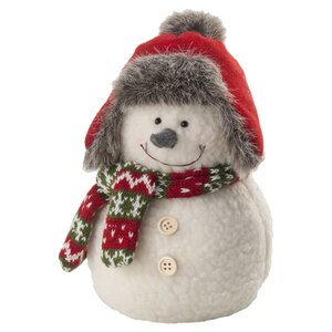 Pudgy Snowman Plush Figurine