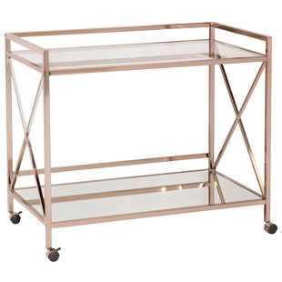 Modern Silver Bar Carts Allmodern Keeley Bar Cart