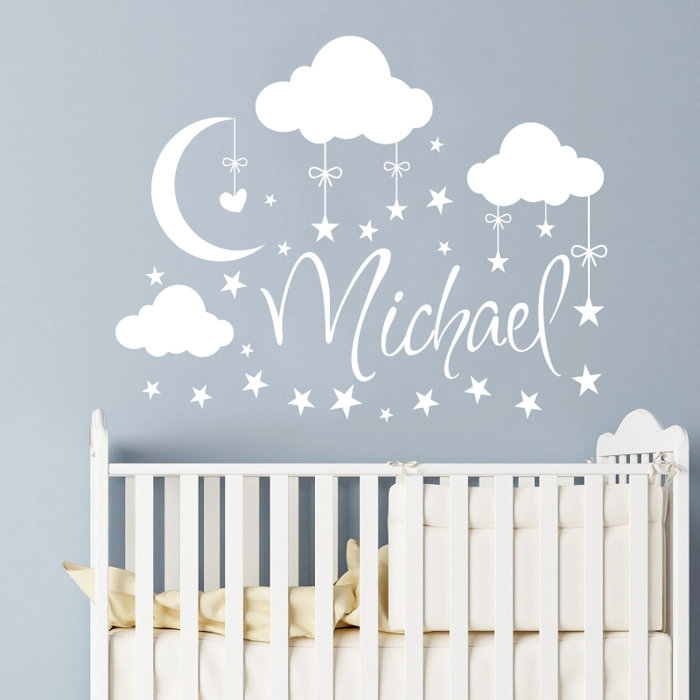 Name Clouds Nursery Decor Wall Decal Name Clouds Nursery Decor Wall Decal