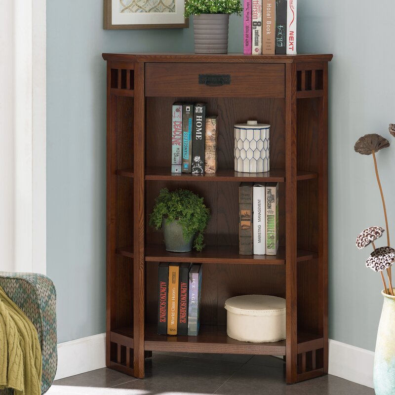 Canora Grey Sanroman Corner Bookcase Reviews Wayfair