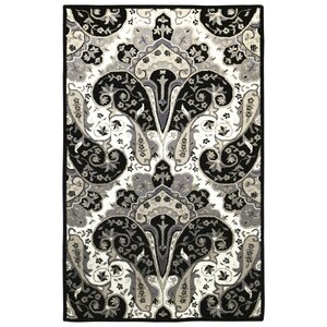 Structure Hand-Tufted Black Area Rug