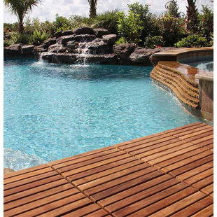 Teak Decking You Ll Love Wayfair Ez Floor Interlocking 12 X Snap In Deck Tiles Oiled
