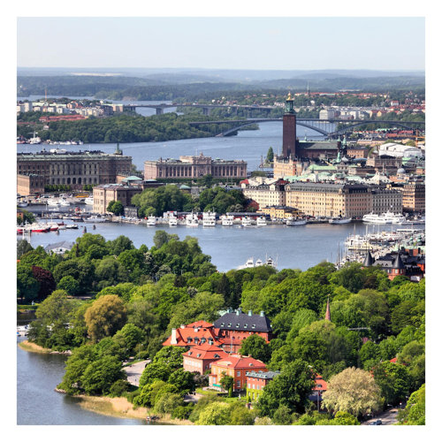 Stockholm City 2.88m x 2.88m Textured Matte Peel & Stick Wall Mural East Urban Home