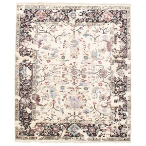 Sultanabad Hand-Knotted Beige Area Rug